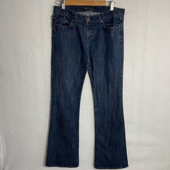 Rock and Republic Womens Size 29 Purple Embroidered Denim Bootcut Jeans mn, - Picture 2 of 14